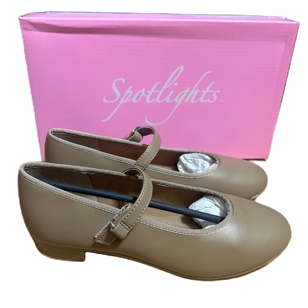 Spotlights Tan Tap Shoes NEW Sz 13 Dance Flats
